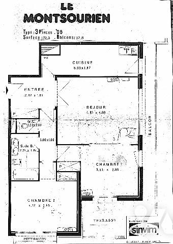 Montsouris, 3 pièces de 70 m² au 10e étage avec terrasse, vue dégagée, cave et parking