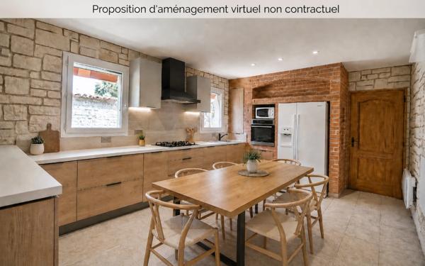 Marsilly – Maison à vendre de plain-pied au calme avec beau jardin arboré, 4 chambres, sur parcelle de 700m²