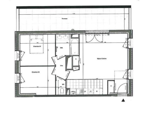 Appartement 3 pièces                                        - 44220 Couëron - CENTRE VILLE Réf : 12115