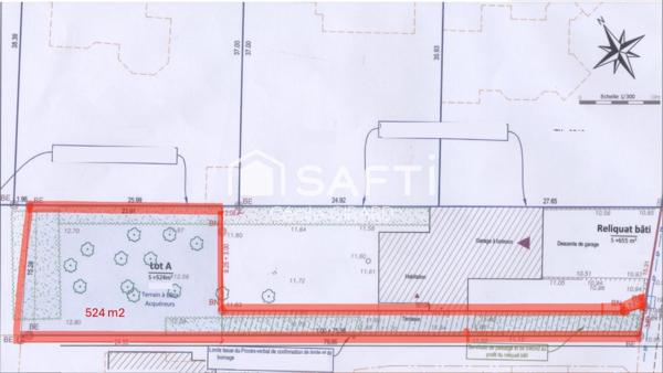 TERRAIN A BATIR de 524 m² à BADEN