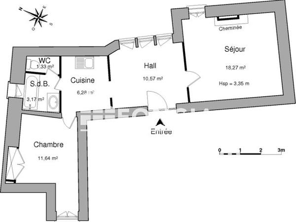 Location Appartement 2 pièces 51.26 m² - 7 BOULEVARD DES ALLIES Uzes 30700