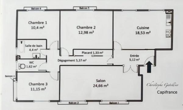 96 m² – 3 chambres + possibilité 4 – Parc arboré – Gare à pied