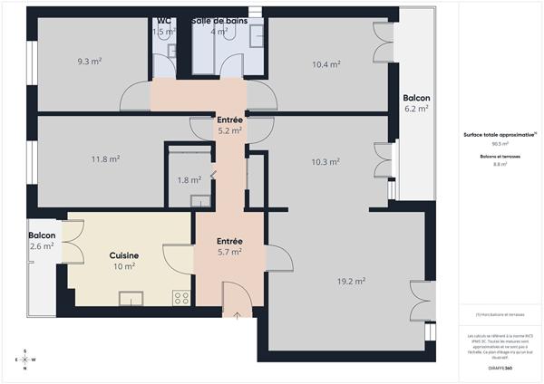 Appartement T5 Résidence Le Colbert