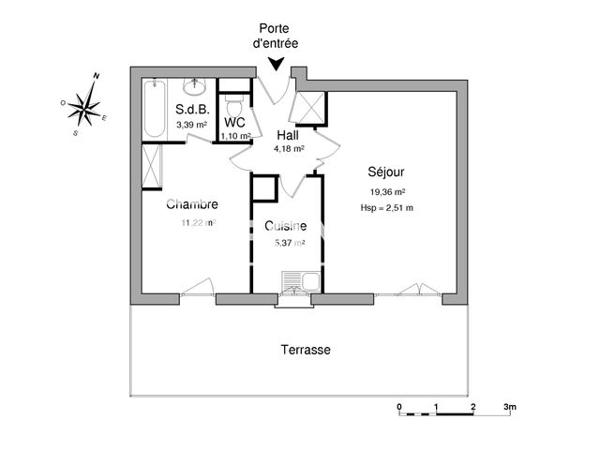 Location Appartement 2 pièces 44.62 m² - 17 RUE DE LA LIBERATION Neuilly Sur Marne 93330