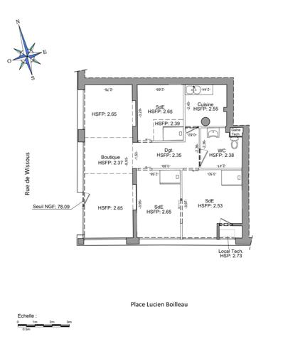 Local commercial Morangis 75 m2