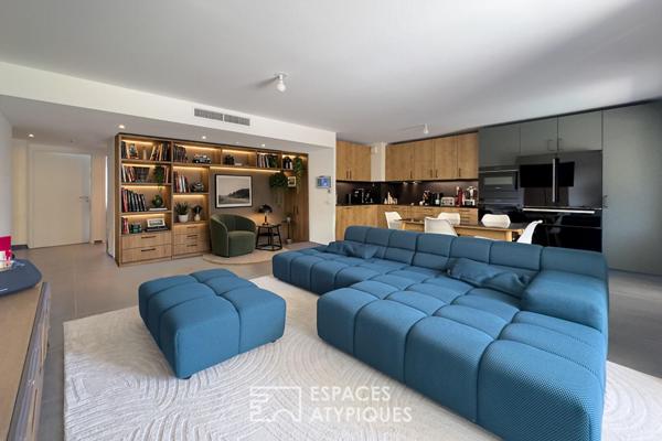 Appartement contemporain avec terrasse dans une résidence avec piscine