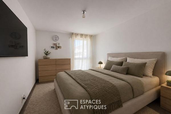 Appartement contemporain avec terrasse dans une résidence avec piscine