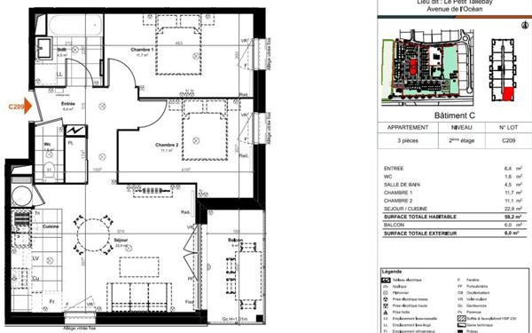 Appartement à vendre    3 pièces •  Saint-Paul-lès-Dax
