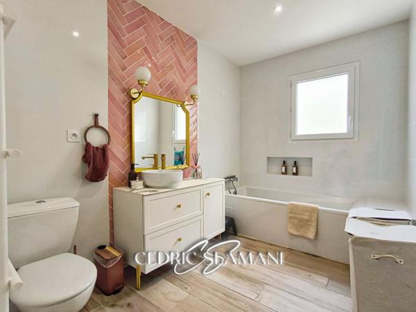MAISON 124 M2, 3 CHAMBRES, SALON, CUISINE, GARAGE, JARDIN, TERRASSE, 2 WC, SDB, SALLE D EAU