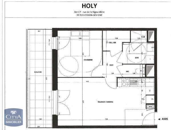 Appartement à louer 2 pièces 48.5m² Cesson-Sévigné (35510)