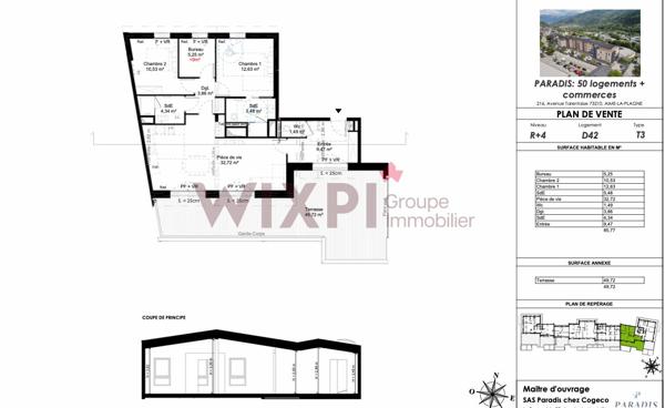ROOFTOP T3 DE 86 m2 TERRASSE DE 50m2 , Aime-la-plagne