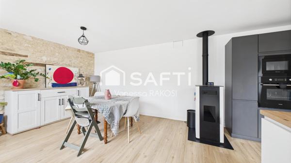 Maison familiale rénovée avec 3 chambres, jardin clos.