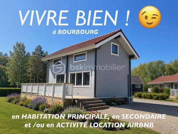Cette JOLIE et ORIGINALE " MAISON SCANDINAVE ", a élu domicile à BOURBOURG ( DOMAINE DE L'AA ), secteur très recherché pour son CALME et sa TRANQUILLITE.
Sa situation la localise à proximité des commodités, de la MER, de la PLAGE, à 3 minutes de l'A16, de GRAVELINES, de SAINT-FOLQUIN, de CALAIS, de DUNKERQUE, D'AUDRUICQ...

Elle sera idéale pour VOTRE RESIDENCE PRINCIPALE, SECONDAIRE, ou pour une activité de LOCATION TOURISTIQUE en courte durée ( AIRBNB ), à l'entrée de la CÔTE D'OPALE ( location touristique ), à proximité de la CENTRALE NUCLEAIRE et de la GIGAFACTORY ( hébergement pour déplacement professionnel ).

Fabriqué en FINLANDE, elle sera monté par un constructeur FRANCAIS ( proche de Lille ), inspiré par les BELLES MAISONS en BOIS des PAYS NORDIQUES. 
Il en a fait son OEUVRE,  en réalisant un LIEU UNIQUE rempli du CHARME des BEAUX et NOBLES MATERIAUX.
Vous posez votre regard sur sa jolie façade, et déjà vous avez hâte de découvrir sa SURFACE de 79 m2 utiles sur 2 niveaux ( 57 m2 habitables ).

Vous entrez,  et déjà elle vous ENIVRE de sa BONNE AMBIANCE ( CHALEUR du BOIS et BELLE LUMIERE ).

Au RDC, vous découvrez sa CUISINE entièrement équipée, son SALON / SEJOUR, sa SALLE D'EAU, ses WC indépendants, sa PENDERIE.
Ces espaces vous donne accès à sa ( future ) terrasse de 24 m2, et à l'arrière de la maison.
De part son exposition ( sud/ouest ), elle bénéficie d'une LUMINOSITE EXCEPTIONNELLE, lui apportant la BRILLANCE des plus beaux JOYAUX IMMOBILIERS.
Vous empruntez son CONFORTABLE ESCALIER, pour monter au SEPTIEME CIEL, distribuant 2 CHAMBRES SPACIEUSES, avec des ESPACES pour aménager vos RANGEMENTS.

Son JARDINET et sa ( future ) TERRASSE ( c'est une option ),  sauront parfaire à l'organisation de GARDEN-PARTY, des belles soirées de l'AA, de mémorables BARBECUE, de vos après-midi FARNIENTE et de vos séances de BRONZAGE ( Je vous conseille toutefois de porter un petit maillot,  car nous sommes quand même dans les Hauts de France )

Pour parfaire à ses atours, elle dispose d'une place de parking privative, afin de pouvoir vous garer et stationner sans difficultés. Un parking collectif est aussi à votre disposition pour les invités.

Du VOLUME,  de BEAUX ESPACES,  une belle LUMINOSITE,  de NOBLES MATERIAUX,  à chacun de vos pas elle vous raconte son histoire, et vous invite à écrire les chapitres de la vôtre ! 

Les ASPECTS TECHNIQUES :  
La CONSTRUCTION sera NEUVE ( sous GARANTIE décennale ), les MENUISERIES sont en BOIS et ALU ( TRIPLE VITRAGE acoustique et thermique ), le CHAUFFAGE est par POMPE à CHALEUR AIR/AIR, elle dispose d'un BALLON D'EAU-CHAUDE ( nouvelle génération IA ), d'une CUISINE équipée, d'un ETANG de PÊCHE qui est GRATUIT et BIEN REMPLI ( même pour moi ça mordrait )...QUE VOULEZ-VOUS DE PLUS ?

Ses NOTIONS ECONOMIQUES : 
Les FRAIS DE NOTAIRE sont REDUITS ( c'est une très belle économie )  
La taxe foncière est d'environ 600 euros, et les consommations sont maîtrisées.
Les charges communes sont très faibles.
Une TERRASSE OPTIONNELLE ( en façade ), vous est proposée pour seulement 4900 euros. 
Sa localisation prédispose à la LOCATION TOURISTIQUE de COURTE DUREE, et elle saurait vous générer des revenus substantiels.
Une autre version 1 chambre et un coin nuit, est disponible au tarif de 129900 euros.

Vous souhaitez découvrir ce LIEU D'EXCEPTION, dans un COIN de PARADIS, il faut juste m'appeler Gilles O6 3O 89 OO O8...Créateur de belles émotions immobilières.

Pour des acquéreurs qualifiés,  nous sommes en recherche de biens immobiliers à vendre sur l'ensemble des Hauts de France.
N'hésitez pas à nous contacter pour une estimation de votre bien immobilier ( maison, appartement, immeuble locatif, viager...).  Elle vous sera offerte,  et nous pourrons ainsi échanger sur la qualité et la différence de nos actions commerciales,  qui transforment nos ventes en de très belles réussites immobilières.