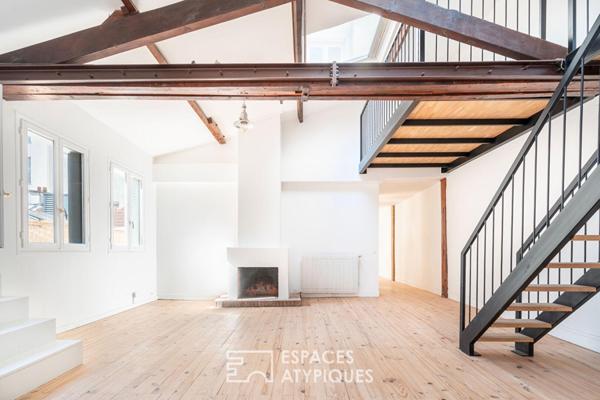 Loft avec terrasse plein Sud Est à proximité du Canal st Martin et du Bassin de la Villette