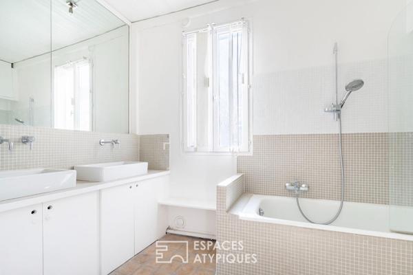 Loft avec terrasse plein Sud Est à proximité du Canal st Martin et du Bassin de la Villette