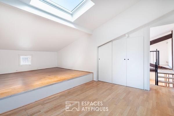 Loft avec terrasse plein Sud Est à proximité du Canal st Martin et du Bassin de la Villette