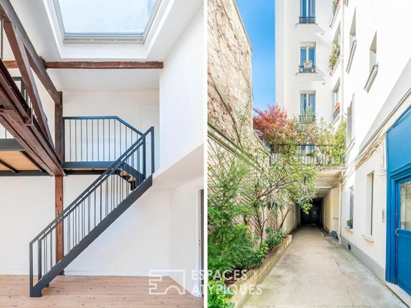 Loft avec terrasse plein Sud Est à proximité du Canal st Martin et du Bassin de la Villette