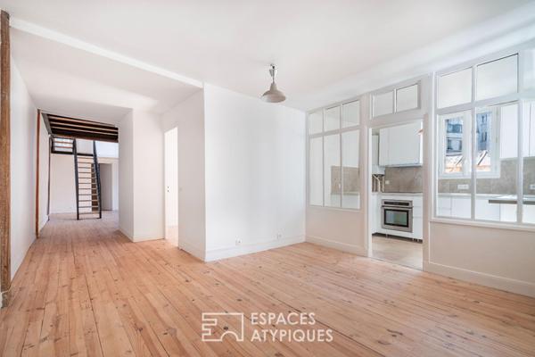 Loft avec terrasse plein Sud Est à proximité du Canal st Martin et du Bassin de la Villette