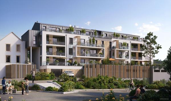 QUIMPER - "BOURG LES BOURGS" - APPARTEMENT T3 DE 64 M² AVEC GRAND TOIT TERRASSE DE 38 M² AU SUD