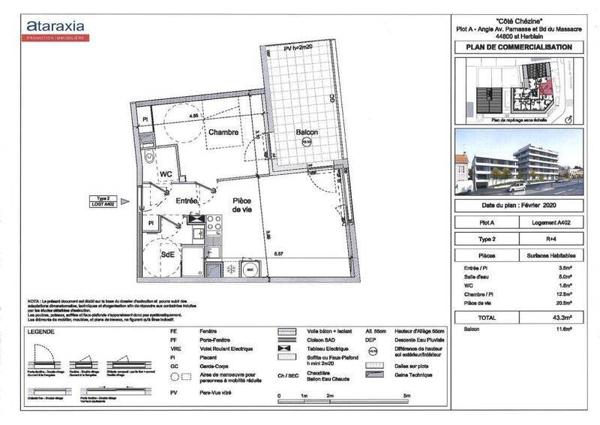 Appartement 2 pièces - 44800 Saint-Herblain