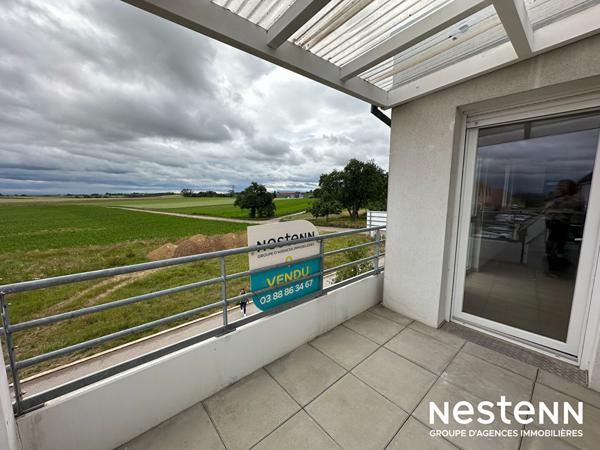 Coup de coeur assuré : appartement lumineux avec balcon, parking et vues exceptionnelles sur la Forêt-Noire et Strasbourg