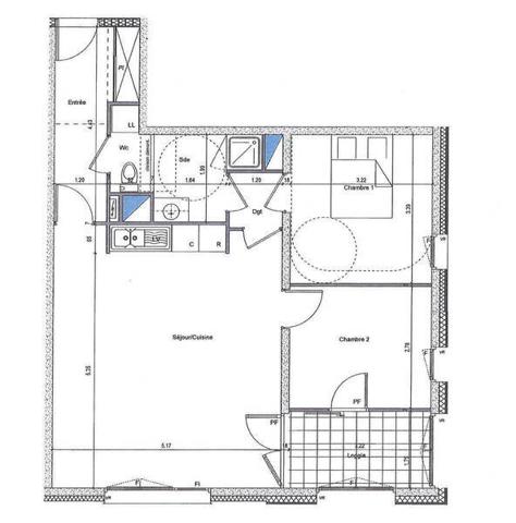 Appartement 3 pièces - 44400 Rezé -  Pont Rousseau