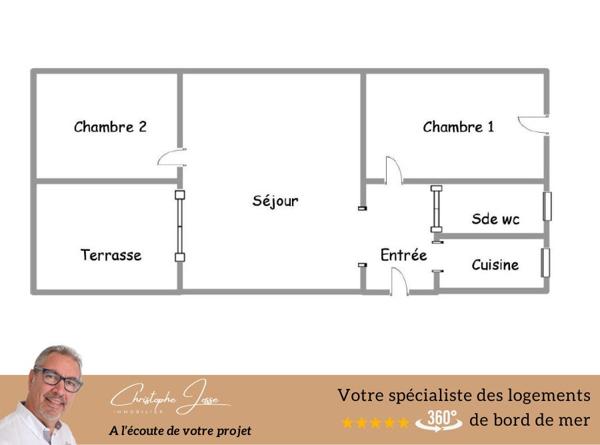 Rare à Port-Leucate : T3 rénové avec terrasse et parking