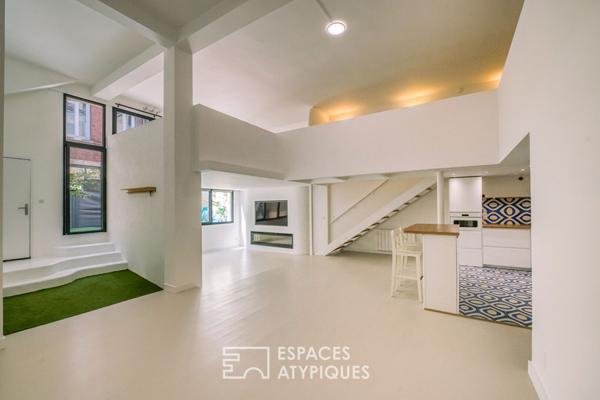 Appartement type loft en centre ville avec terrasse