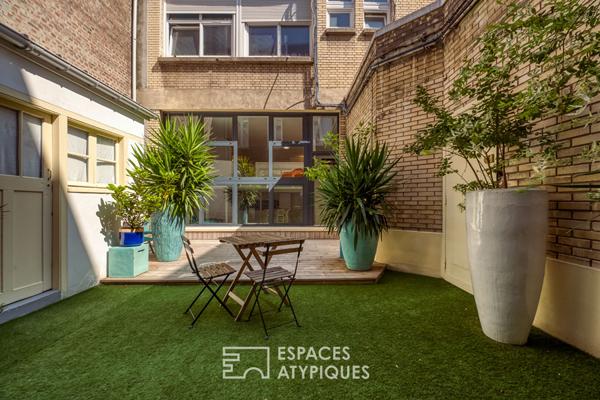 Appartement type loft en centre ville avec terrasse