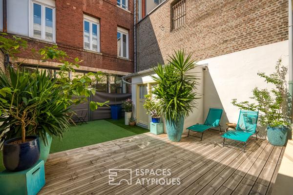 Appartement type loft en centre ville avec terrasse