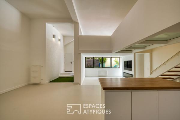 Appartement type loft en centre ville avec terrasse