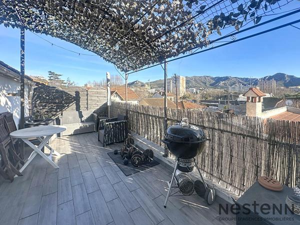 Marseille La Pomme ? Haut de maison T4 92 m² à vendre avec terrasse agréable