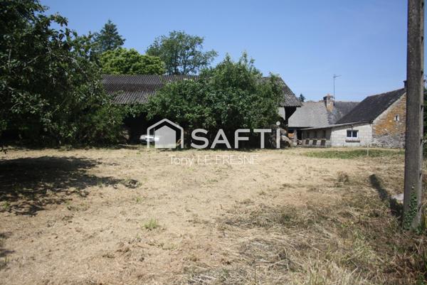 Bâtisse à rénover entièrement avec son terrain constructible à la campagne