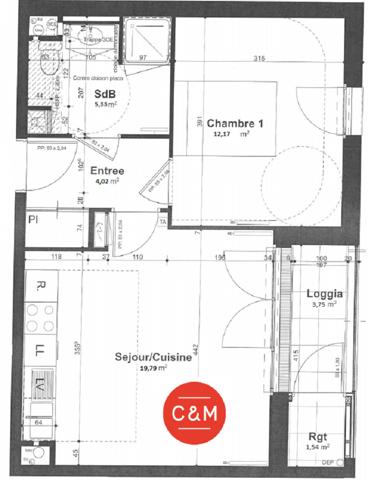 44340 BOUGUENAIS BOUGUENAIS LES COUETS - Appartement 2 pièces 41 m²