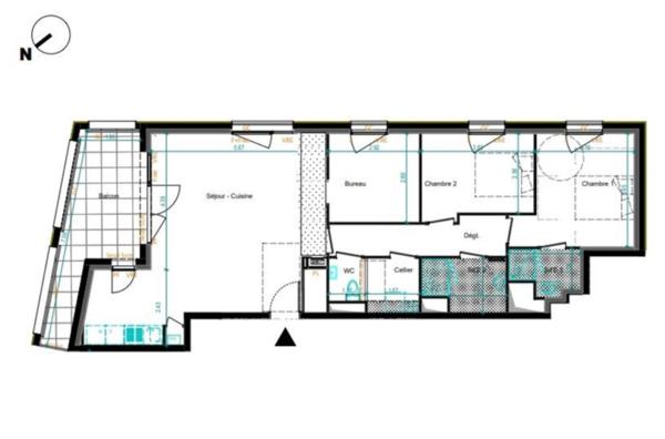 Appartement Nantes 4 pièces 87.18 m2 - Neuf