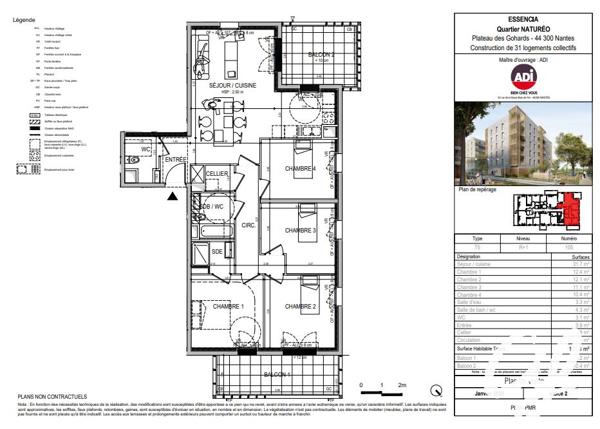 Appartement T5 et plus