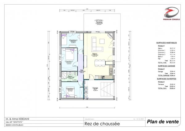 Flat and serviced land in Saint Nicolas de Lagrave 