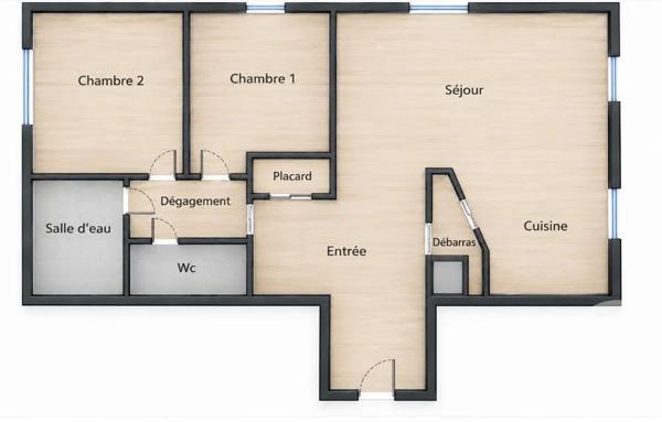 Appartement F3 à vendre  3 pièces - 64,85 m 2   MONTIGNY LES METZ  - 57