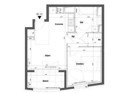 Appartement à vendre 2 pièces 41 m² La Courneuve