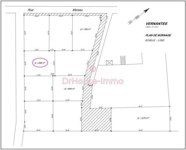 Terrain à vendre de 696 m²