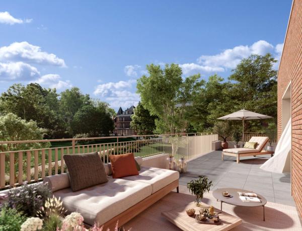 Programme neuf sur Domont appartements du T2 au T3 à partir de 242 000 € avec deux places de parking inclus dans le prix de vente.