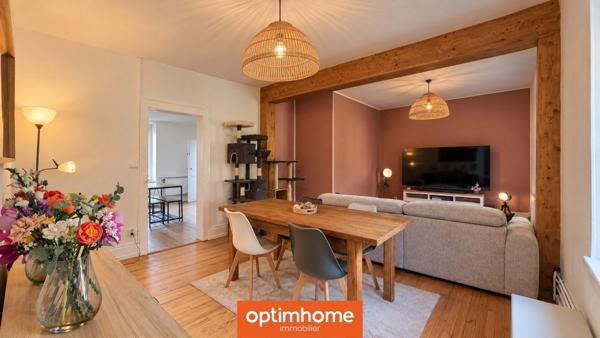 Maison mitoyenne en pierre – potentiel 2 logements – 4 chambres – jardin – petit garage