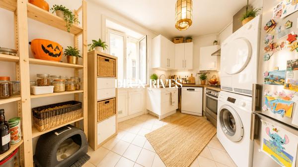 Joli T3 de 62m2 traversant avec parquet et cheminée