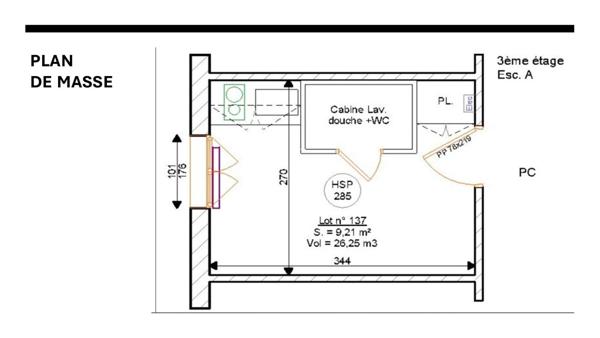 STUDETTE 3 IEME ETAGE TOTALEMENT RENOVEE DANS UNE COPROPRIETE DE  QUALITE