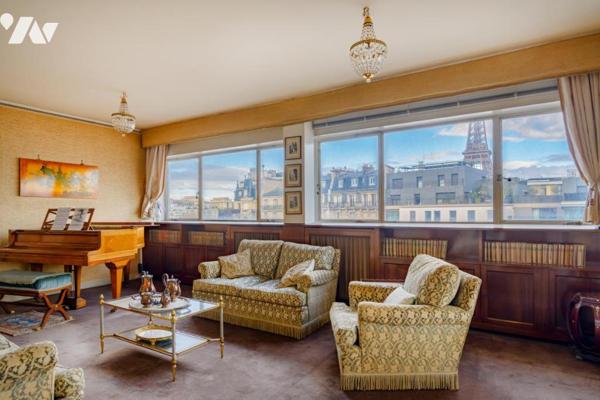 PARIS 15 / BIR-HAKEIM - APPARTEMENT FAMILIAL 6 PIÈCES AVEC LOGGIAS & VUE TOUR EIFFEL + PARKING