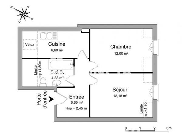 Location Appartement 2 pièces 42.3 m² - 22 RUE DE MANTOUE Charleville Mezieres 08000