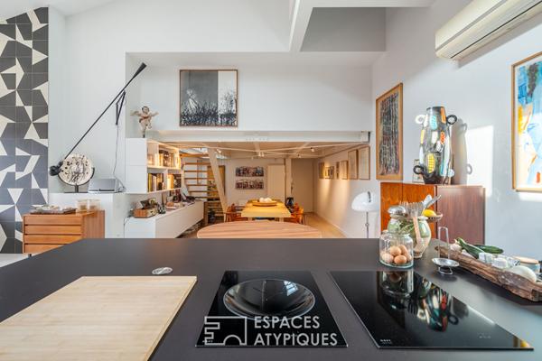 Loft rénové en dernier étage