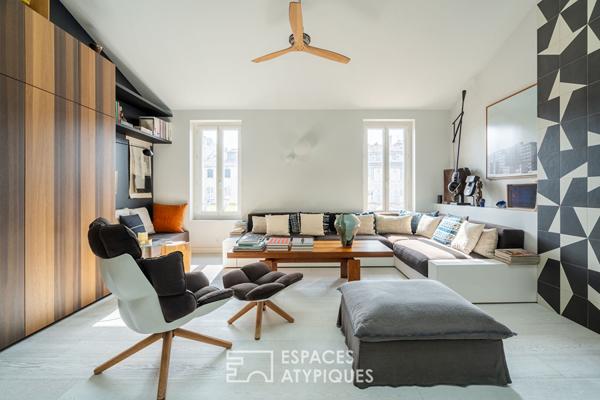 Loft rénové en dernier étage