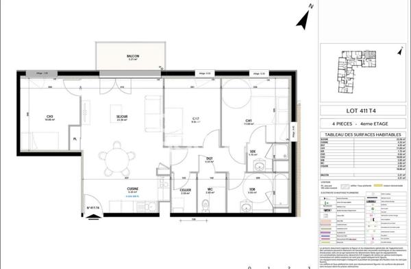 Appartement Poitiers 4 pièce(s) 77.53 m2