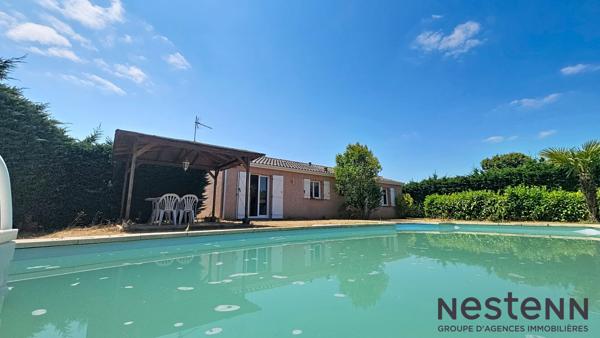 A Vendre Maison 3 Chambres, Jardin, Piscine et Garage à Carbonne sans vis-à-vis